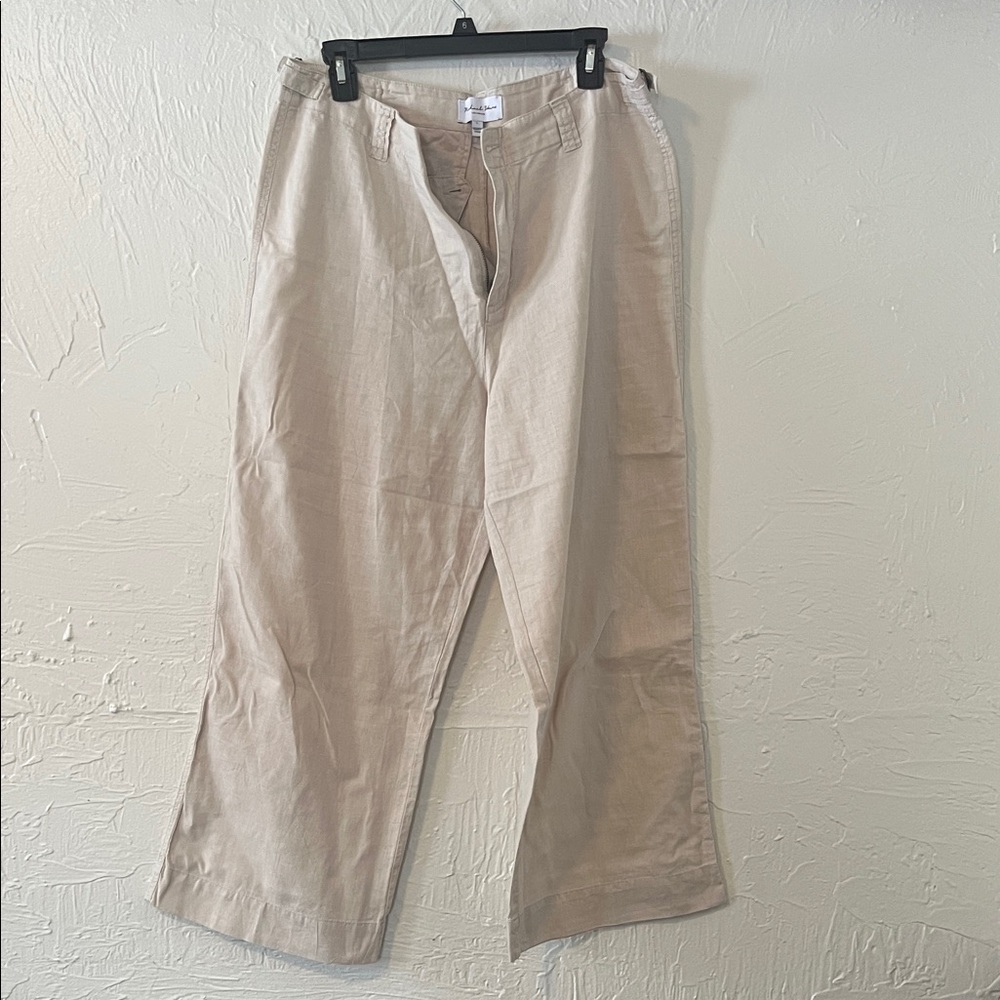Michael Stars Beige Wide-Leg Capris